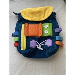 White Dolphin Toys Busy Board Toddler Backpack Boys Girls Children's Learning